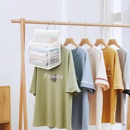 Wasknijperzakken - set van 2 met haken - flexibele hangorganizer voor badkamer - keuken en camping - opslag - hangend voor wasknijpers - badkameraccessoires - reisaccessoires - multifunctionele opbergoplossing — thumbnail 4