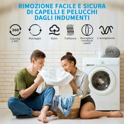 12 Stuks - Haarvangers voor wasmachine - Dierenhaarverwijderaar voor Wasmachine - Herbruikbare Wasballen - Verwijdert Hondenhaar, Kattenhaar & Pluisjes - Anti-Haar Wasmachine Filter - Beschermt Kleding & Machine - Blauw /Wit — thumbnail 3