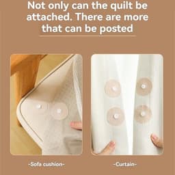 Opstrijkbare Dekbedbevestigers – Verpakking van 6 paar dekbedhouders – Antislip, opstrijkbare clips voor het vastzetten van het dekbed en het voorkomen van verschuiven in de hoes — thumbnail 5