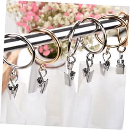 Dailygoods- Gordijnclips Roestvrij staal - Gordijnringen - Gordijnhaken metaal - Klemmen - Fotoclips - 100 Stuks — thumbnail 3