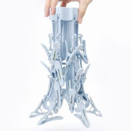 Dailygoods- Droogrek Klein - 24 Pinnen - Opvouwbaar - Duurzaam - Multi-Clip-Design - Winddicht - Hoogwaardig PP-Kunststof - Waslijn — thumbnail 5