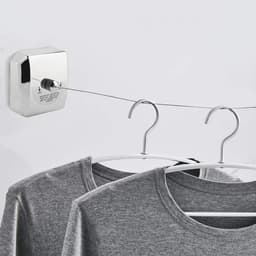 Dailygoods- Waslijn Uittrekbaar Tot 2,8 M - Wanddroogrek - Intrekbare Waslijndraad - Telescopische Waslijn - Ruimtebesparend Ontwerp - Eenvoudig Te Installeren - Kledinglijn — thumbnail 5