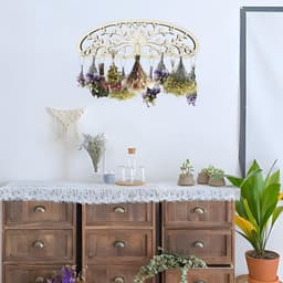 Dailygoods - Houten Kruiden Droogrek - Wandmontage met 11 Haken voor Droge Planten en Decoratie — thumbnail 4