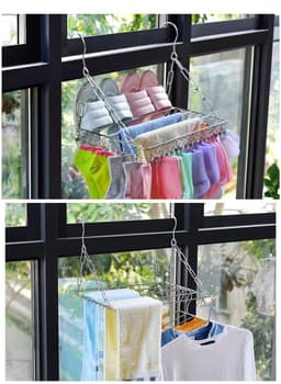 Dailygoods- Droogrek Inklapbaar - Multifunctioneel - Wanddroogrek - Lichtgewicht - Verstelbaar - Geschikt voor Kleding en Handdoeken - Wasrek — thumbnail 5