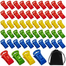 Dailygoods- Sokkenklemmen 50 Stuks - Sokkenclips - Sokkenknijpers - Draagbare Sokkendroogklemmen - Opbergtas - Kunststof 29 x 13 x 10 mm - Sokkenclip — thumbnail 1