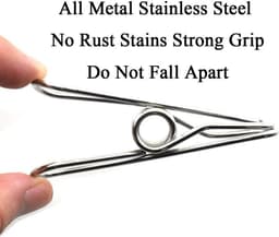 Metalen Kledingknijpers - Roestvrijstalen Knijpers - Kleding Drogen - Sterke Grip - 14 Stuks - Zilver — thumbnail 5