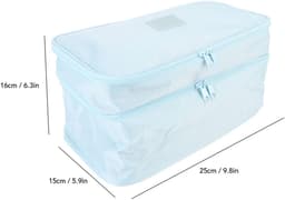 Dailygoods- Waszak Waterdicht - Dubbellaags Ontwerp - Multifunctionele Natte Droogzak - Grote Vakken - 25 x 15 x 16 cm - Voor Schoon/Vuil Kleding — thumbnail 3