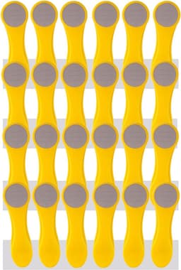 Wasknijpers - Wasclips - Kleding Drogen - Softgrip Bescherming - 24 Stuks - Geel Oranje — thumbnail 4