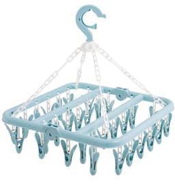 Dailygoods- Washanger Winddicht - Opvouwbaar Droogrek - 32 Clips met Antisliptanden - Lichtgewicht Hanger - Geschikt voor Camping - Ruimtebesparend Ontwerp - Waslijn — thumbnail 1