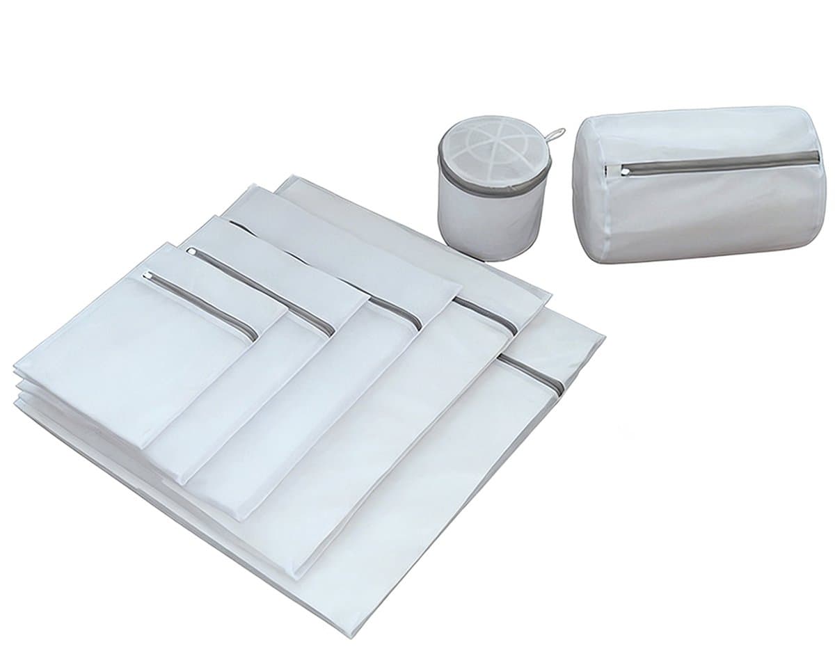Waszakken Set van 7 - Verschillende Maten incl. BH Waszak & Cilinder - Beschermende Wasnetjes met Duurzame Rits voor Wasmachine - Maten XS t/m XXL — afbeelding 1