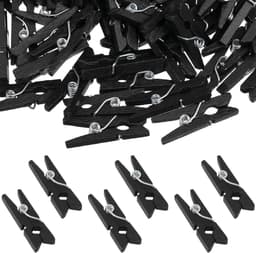 Mini houten knijpers - 100 stuks natuurlijke wasknijpers voor foto clips en DIY decoratie — thumbnail 2