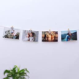 Houten Wasknijpers - Fotoclips Klemmen - Decoratief Ophangen - Cartoon Panda Design - 35 cm - Gekleurd — thumbnail 4