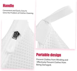 4 stuks Polyester mesh waszak - waszak - mesh waszakken - Mini Waszakjes - waszakken voor bh's en ondergoed - Fijne waszak voor in de wasmachine - Ademende Polyester Mesh Bescherming - 12 cm * 12 cm - Wit" — thumbnail 4