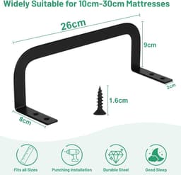 4 stuks antislip matrashouders, matrasbeugel, antislip matrastopper, matrashoudang, matrasstabilisatoren, matrashouder tegen anti-slip stoppers, matrasstoppers — thumbnail 4