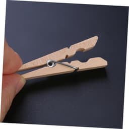 Houten wasknijpers - mini-decoratieve knijpers - 100 stuks - 4,8 cm - hout — thumbnail 5