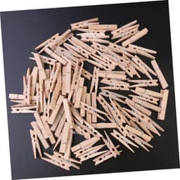 Houten wasknijpers - mini-decoratieve knijpers - 100 stuks - 4,8 cm - hout — thumbnail 3