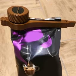 Zak Klem - Voedsel Sluiting - Voedsel Bewaren - Luchtdichte Afsluiting - 24 cm - Zwart Bruin — thumbnail 3
