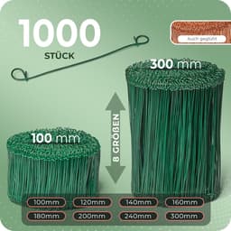 Sluitdraden voor zakken - Binddraad afsluiters - Zakken afsluiten - Kunststof gecoat koper - 14 x 180 mm - Groen — thumbnail 5
