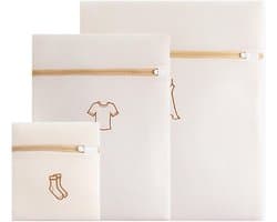 Set van 3 wasnetten voor delicate kleding, anti-vervorming, ritssluiting, bescherming en fijn net voor de wasmachine, 3 maten beschikbaar