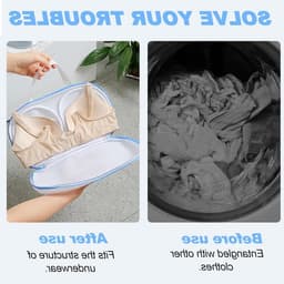 Set van 4 wasnetten voor bh's, beschermende tas voor lingerie, ideaal voor wasmachine, veilig en duurzaam — thumbnail 3