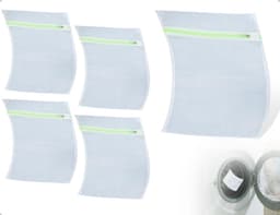 Dailygoody - Herbruikbare Wasnetten - Set van 4 - Ideaal voor Kleding - Groene Rits - Multifunctioneel - Geschikt voor Ondergoed en Babykleding — thumbnail 1
