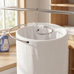 Ruimtebesparende Spiral Hanger voor Bedlinnen en Kleding, Rvs Droogrek voor Plafonds en Lakens — thumbnail 5