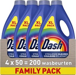 Dash Waskracht Vloeibaar Wasmiddel - Briljante Kleuren - 4 x 50 Wasbeurten — thumbnail 1
