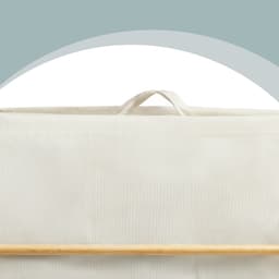 SONGMICS RLH103WD01 - Wasmand met 3 Vakken - Bamboe Frame - Afneembare en Versterkte Deksel - 150L Inhoud — thumbnail 5