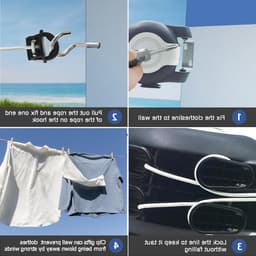 Verstelbare waslijn van 30 meter - Uittrekbare drooglijn voor binnen en buiten - Duurzaam en weerbestendig — thumbnail 4