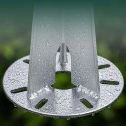 Grondanker voor tuinlamp - set van 4 - 30 cm - zilver — thumbnail 2