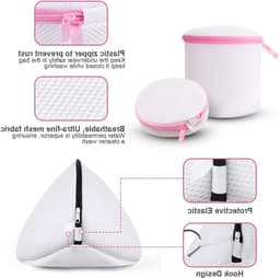 Mesh Waszakken Set van 5 Stuks, Inclusief Bh- en Schoenwaszakken voor Ondergoed en Blouses, Herbruikbare Wasmachine Bescherming — thumbnail 5