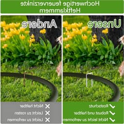 Set van 50 grondankers voor tuin, onkruiddoek en tenten - 150/200 mm x 40 mm x 2,5 mm, stevige U-vormige haringen voor optimale stabiliteit — thumbnail 5