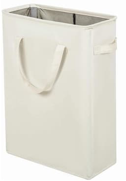 Inklapbare wasmand - Wasmand - Opvouwbare opbergmand - 45 liter - Gebroken wit - Oxford-stof — thumbnail 1