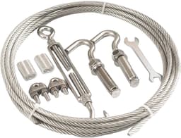 Roestvrijstalen Waslijn - Stalen Kabel Set - Buiten Ophangen - Duurzaam 304 Staal - 8mm Diameter 10 Meter — thumbnail 1