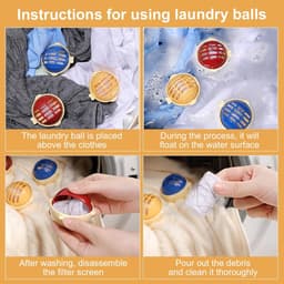 Kattharen Verwijderen bij Wassen, Haarverzamelaar voor Katten, Herbruikbare Huisdierhaarverwijderaar, Draagbaar Filtergaas voor Wasmachine, Anti-haar (1 Blauw + 1 Geel + 1 Rood) — thumbnail 3