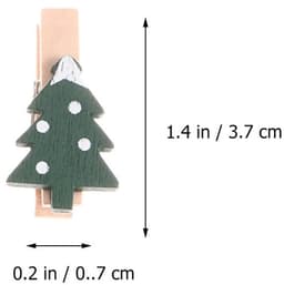 Dailygoods- Houten Wasknijpers - 25 Stuks Mini - Decoratie Clips - Kerstmis Thema - Fotocollage - Kunsthandwerk - Natuurlijk Hout - Foto Clips — thumbnail 3
