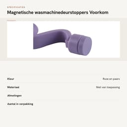 Dailygoods- Wasmachinedeurstoppers - Magnetische Deurbuffer - Deurvastzetter - Kunststof - Pakket van 4 - 10x2cm - Deurstopper — thumbnail 5