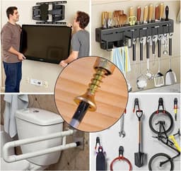 Wandanker met Schroef - Gipsplaatplug Hollewandanker - Zware Voorwerpen Bevestigen - Zelftappende Expansie - M8 x 60 mm - Metaal — thumbnail 4