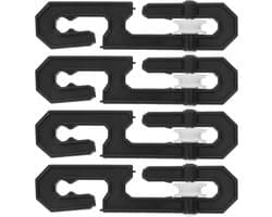 Waslijn Verdelers - Waslijn Spreiders - Kleding Drogen - Soepele Wielrotatie - 15 cm Lengte - Zwart