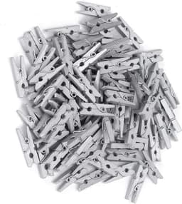 Houten Clips - Wasknijpers Pinnen - Foto's Ophangen - Natuurlijk Hout - 300 stuks - Natuurlijk — thumbnail 2