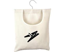 Wasknijper Opbergtas - Waslijn Tas Opberger - Wasknijpers Opbergen - Wasbare Stof - 32x28cm - Zoals afgebeeld