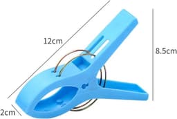 Grote Kleding Clips - Handdoek Knijpers - Wasgoed Droge - Brede Klemmen - 12 cm - Lichtgekleurd — thumbnail 5