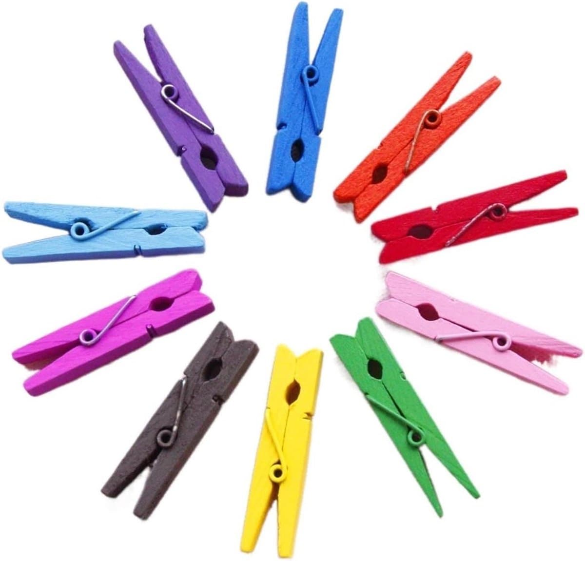 Houten Clips - Memo Pinnen - Decoratie Maken - Natuurlijke Kleuren - 20 Stuks - Houtkleurig — afbeelding 1