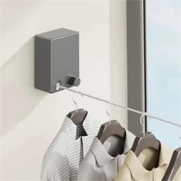 Waslijn Intrekbaar - Uittrekbaar Touw - Was Drogen - Ruimtebesparend Ontwerp - 3.30 Meter - Wit — thumbnail 3