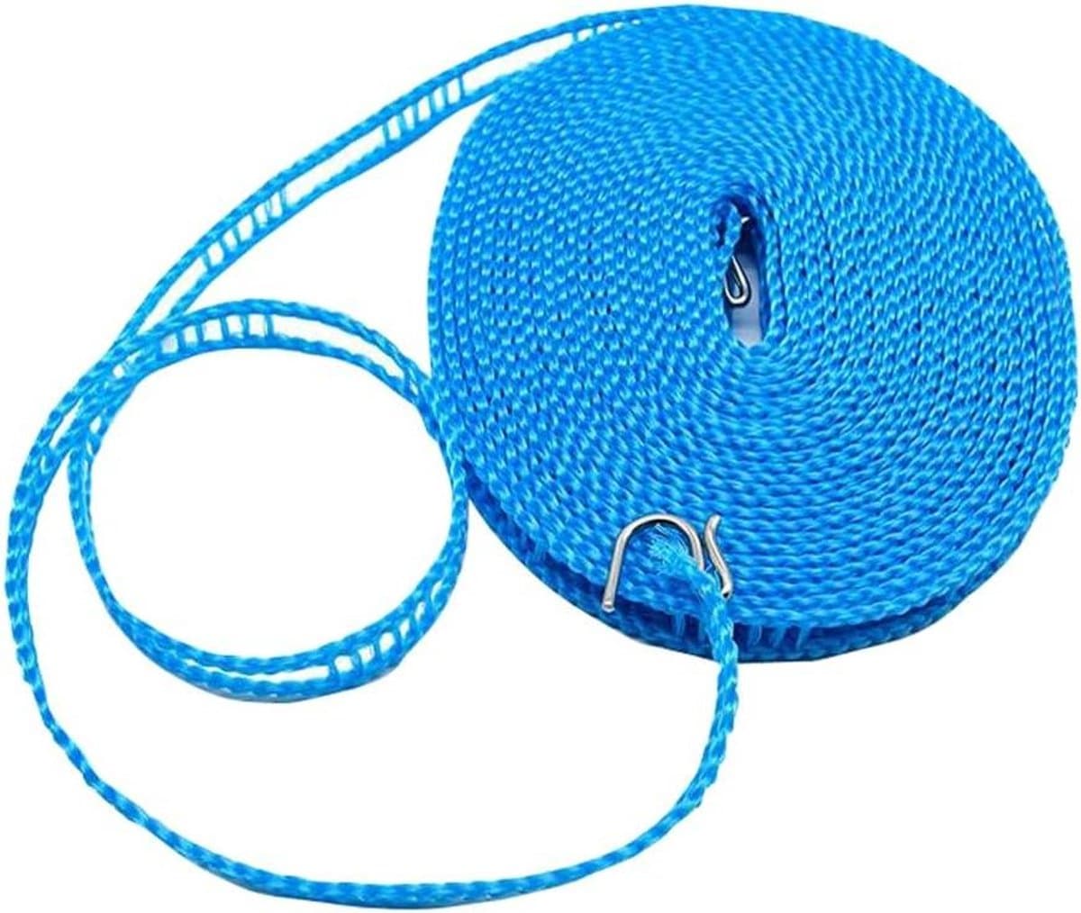 Waslijn - Kledinglijn touw - Kleding drogen - Winddicht ontwerp - 8 meter - Blauw — afbeelding 1