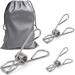 40 stuks extra grote wasknijpers heavy duty 304 roestvrijstaal met waterdichte tas 3 maten 5,6 cm buiten ophangen — thumbnail 1