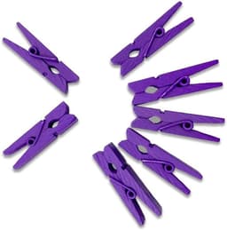Houten Pinnen - Ambachtelijke Clips - Foto's Ophangen - Decoratief en Functioneel - 100 Stuks - Paars — thumbnail 1
