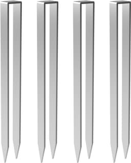 SnelShoppen - 4 Stuks Rose Arch Grondankers U-Vormige Legering Staal, 300x29x21mm, Roestvrij en Duurzaam voor Tuin, Feest en Buitengebruik — thumbnail 1