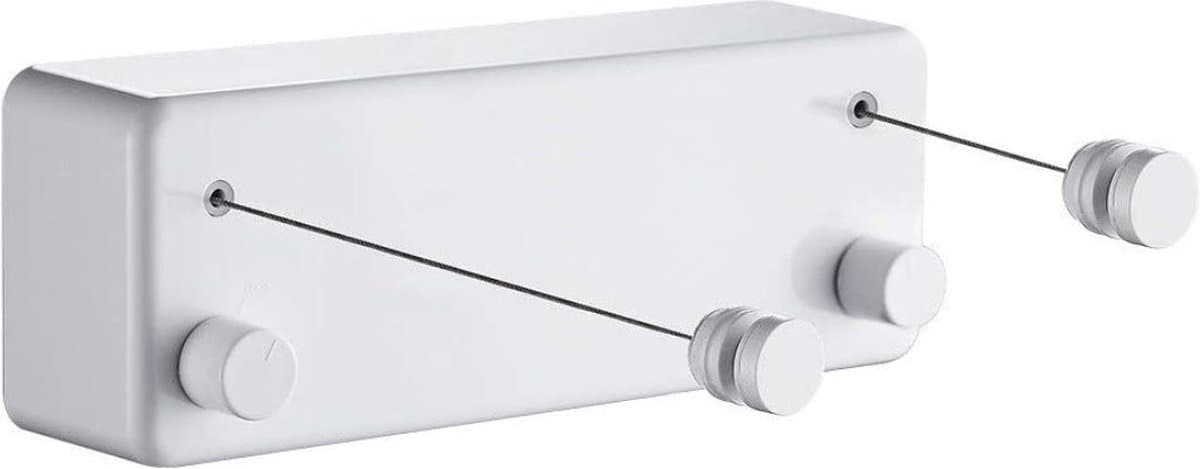 ApexArte® Waslijn Uittrekbaar - Wanddroogrek - Wasdraad - Wit — afbeelding 1