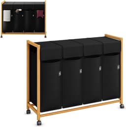 MKSS® Wassorteerder 4 Vakken - Wasmand - 200L - Zwart — thumbnail 5